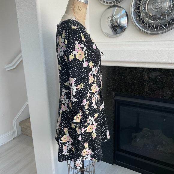 Topshop polka dot floral tea dress 10 - Picture 4 of 8